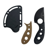 Takumitak Skinner Fixed Blade Knife w/Sheath & 2 Handles Black 3cr13 Steel Blade/Black & Tan Nylon Handles SKU TKF3S01