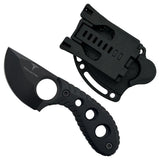 Takumitak Skinner Fixed Blade Knife w/Sheath & 2 Handles Black 3cr13 Steel Blade/Black & Tan Nylon Handles SKU TKF3S01