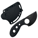 Takumitak Skinner Fixed Blade Knife w/Sheath & 2 Handles Black 3cr13 Steel Blade/Black & Tan Nylon Handles SKU TKF3S01