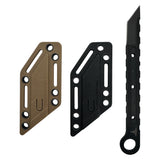 Takumitak Utility Fixed Blade Knife w/2 Sheaths Black 3Cr13 SS Blade & Handle SKU TKF3S05