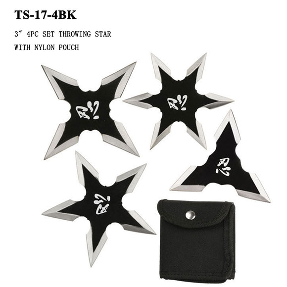 4 Piece Ninja Throwing Star Set 3