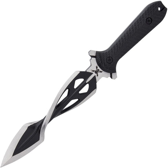 United Cutlery M48 Cyclone Tsunami Fixed Blade with Sheath 2Cr13 Stainless Blade/Black Molded Nylon Handle SKU UC3437