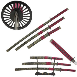 Snake Eye Tactical Samurai Sword Set SKU: YK-TS06GDRD-S3