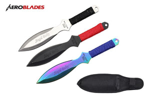 AeroBlades Angel Baby 3 Piece 6.5" Throwing Knives Mixed Color SKU A20303-G