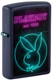 Zippo Playboy Neon Design Navy Matte Windproof Lighter