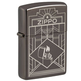Zippo Art Deco Design Black Ice® Windproof Lighter