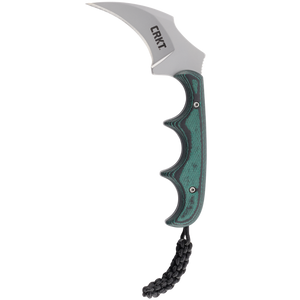 Columbia River Folts Keramin Neck Knife w/Sheath 5Cr15MoV Stainless-Steel Blade/Green Resin Handle   SKU CRKT 2389