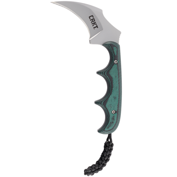 Columbia River Folts Keramin Neck Knife w/Sheath 5Cr15MoV Stainless-Steel Blade/Green Resin Handle   SKU CRKT 2389