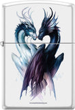 Yin Yang Dragons by: JoJoe White Matte Zippo Lighter