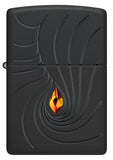 Zippo Crystal Waves Armor® Black Matte Windproof Lighter