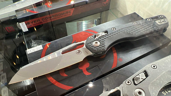 Microtech Standard Issue MSI Ram-Lok Knife M390MK Steel Blade/Black Tri-Grip Polymer Handle SKU MCT210T10APPMBK/210T-10APPMBK