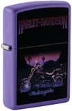 Harley Davidson Purple Matte Blacklight Zippo Lighter