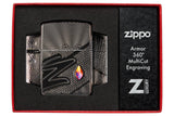 Zippo Z Crystal Armor® High Polish Black Windproof Lighter