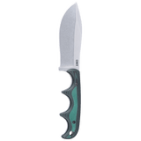 Columbia River Minimalist Nessmuk Fixed Blade Neck Knife with Sheath Stonewash D2 Tool Steel Blade/Green & Black Micarta Handle SKU CRKT 2376