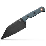 Benchmade Station Knife Fixed Blade w/Sheath Black CPM 154 Stainless-Steel Blade/Monitor Green Anodized Aluminum Handle SKU 4010BK-2501