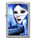 Mazzi - Alien Brushed Chrome Zippo Lighter