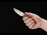 Boker Arbolito Pine Creek Fixed Blade Knife Guayacan Handles Leather Sheath SKU 02BA701G