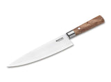 Boker Large Chef's Knife 8.4" Damascus Steel Blade/Olive Wood Handle SKU 130441DAM