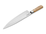 Boker Large Chef's Knife 8.4" Damascus Steel Blade/Olive Wood Handle SKU 130441DAM