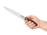 Boker Saga Carving Knife Satin Blade, Black G10 Handles SKU 131280