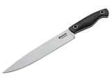 Boker Saga Carving Knife Satin Blade, Black G10 Handles SKU 131280