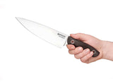 Boker Saga Chef's Knife Satin Blade, Black G10 Handles SKU 131267