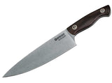 Boker Saga Chef's Knife 7.75" Stonewash 440C Stainless-Steel Blade/Black Grenadill Wood Handle SKU 130367
