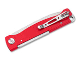 Boker Plus Atlas Slip Joint Knife Satin Finish Sandvik 12C27 Stainless-Steel Blade/Red Stainless-Steel Handle SKU 01BP0013