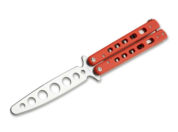 Boker Plus Balisong Trainer Butterfly Knife Red G-10 SKU 01BO712