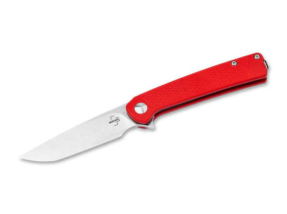 Boker Plus Fire Ant Double Detent Knife Drop Point 4116 Steel Blade/Red Polypropylene Handle SKU 01BP0008