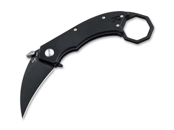 Boker Hel Karambit Liner Lock Knife Black G-10 SKU 01BO515