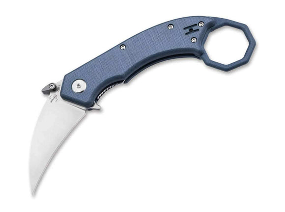 Boker Hel Karambit Liner Lock Knife Grey G-10 SKU 01BO516