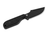Boker Plus Kagat Fixed Blade Knife w/Sheath Black 1095 Stainless-Steel Blade/Black G10 Handle SKU 02BP0001