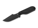 Boker Plus Kagat Fixed Blade Knife w/Sheath Black 1095 Stainless-Steel Blade/Black G10 Handle SKU 02BP0001