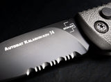 Boker Plus Automatic Kalashnikov Knife Black Serr. D2 SS Blade/Gray Alum. Handle SKU 01KALS94