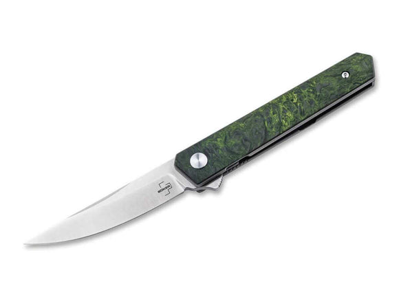 Boker Kwaiken Mini Ltd Flipper Knife Carbon Fiber SKU 01BO497