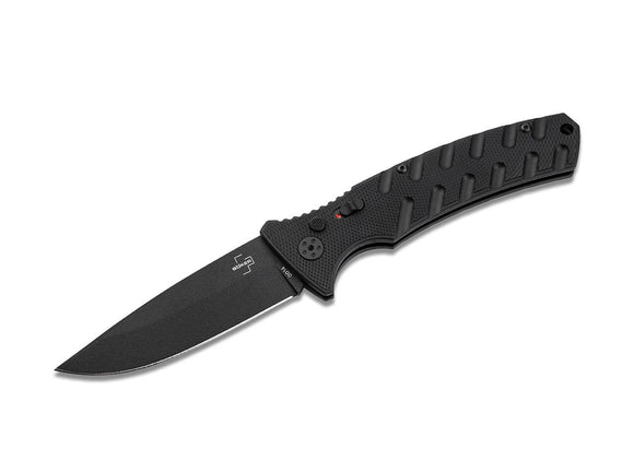 Böker Plus Large Strike Automatic Knife Black Grivory SKU 06EX900