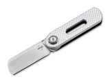 Boker Ovalmoon Swivel Pocket Knife Silver Aluminum SKU 01BO498