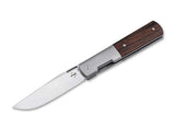 Boker Urban Barlow Frame Lock Flipper Knife Cocobolo Wood SKU 01BO491