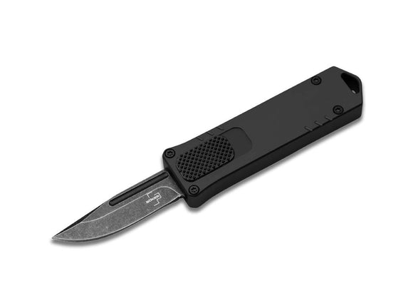 Boker Plus USB 2.0 OTF Auto Knife Black Stonewash D2 Stainless-Steel Blade/Black Alum. Handle SKU 06EX266
