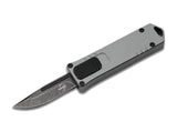 Boker Plus USB 2.0 OTF Auto Knife Black Stonewash D2 Stainless-Steel Blade/Gray Alum. Handle SKU 06EX268