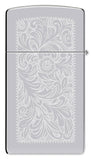 Zippo Slim® High Polish Chrome Venetian® Windproof Lighter