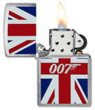 Zippo James Bond Union Jack Brushed Chrome Windproof Lighter