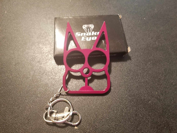 Self Defense Cat Keychain Pink Stainless-Steel SKU U-009PK