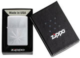 Zippo Luxury Leaf Design Satin Chrome Windproof Lighter