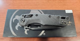 Microtech Signature Series MSI RAM-LOK Knife Black DLC Bohler M390MK Steel Blade/Fluted Carbon Fiber Handle SKU 210-1DLCTFLCFS