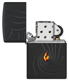 Zippo Crystal Waves Armor® Black Matte Windproof Lighter