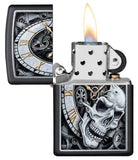Zippo 218 Skull Clock Design Lighter SKU 29854-000003