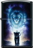 A King's Path Lion by: JoJoe Black Matte Zippo Lighter