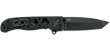 Columbia River Kit Carson Assisted Deadbolt Lock Flipper Knife Black Stonewash D2 Tool Steel Blade/Black Alum. Handle SKU CRKT M16-02DB